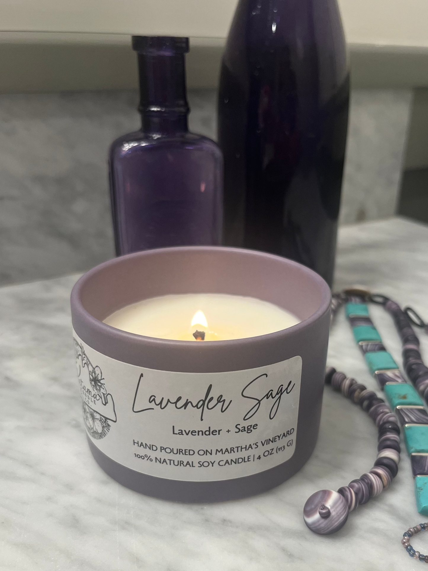 Lavender Sage Soy Candle (4oz)