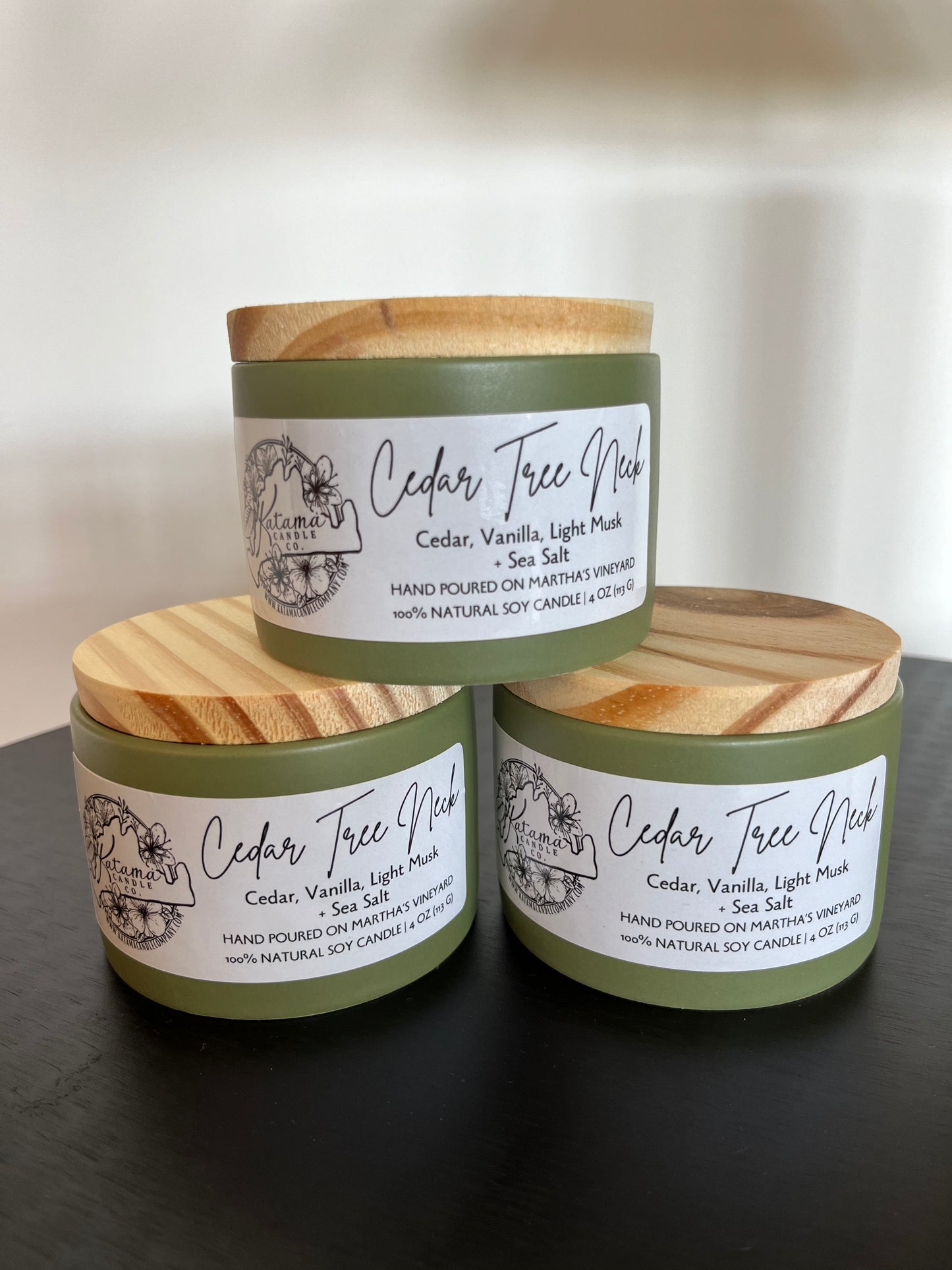 Cedar Tree Neck Soy Candle (4oz)